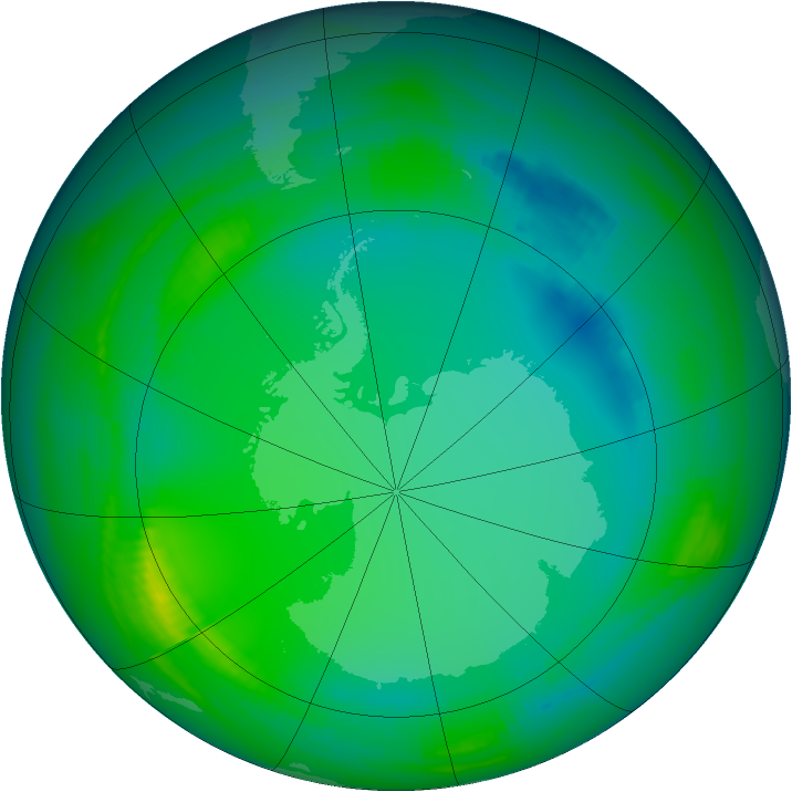 Ozone Map 1998-07-18
